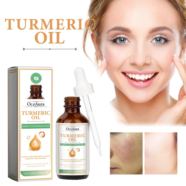 Alt view image 2 of 5 - Turmeric Oil Face Essence Reduces Wrinkles, Pimples Closed and Dark Yellow Moisturizes and Brightens Skin