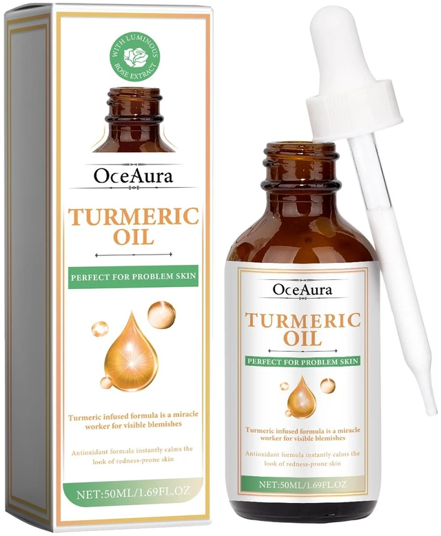 Main image of Turmeric Oil Face Essence Reduces Wrinkles, Pimples Closed and Dark Yellow Moisturizes and Brightens Skin