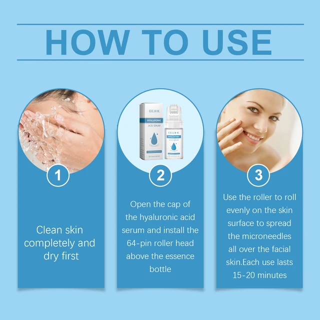 Alt view image 6 of 6 - Hyaluronic Acid Roller Serum - Moisturizing Collagen Essence for Firming & Refining Skin Texture