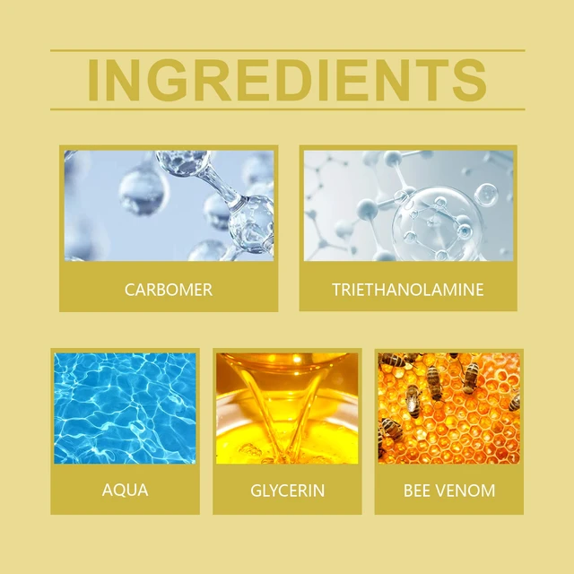 Alt view image 5 of 6 - Bee Venom Face Serum Deep Hydration Moisturizing Anti-Wrinkle Skin Care Essence for Fine Lines