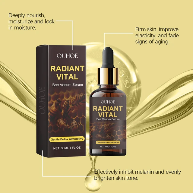 Alt view image 4 of 6 - Bee Venom Face Serum Deep Hydration Moisturizing Anti-Wrinkle Skin Care Essence for Fine Lines