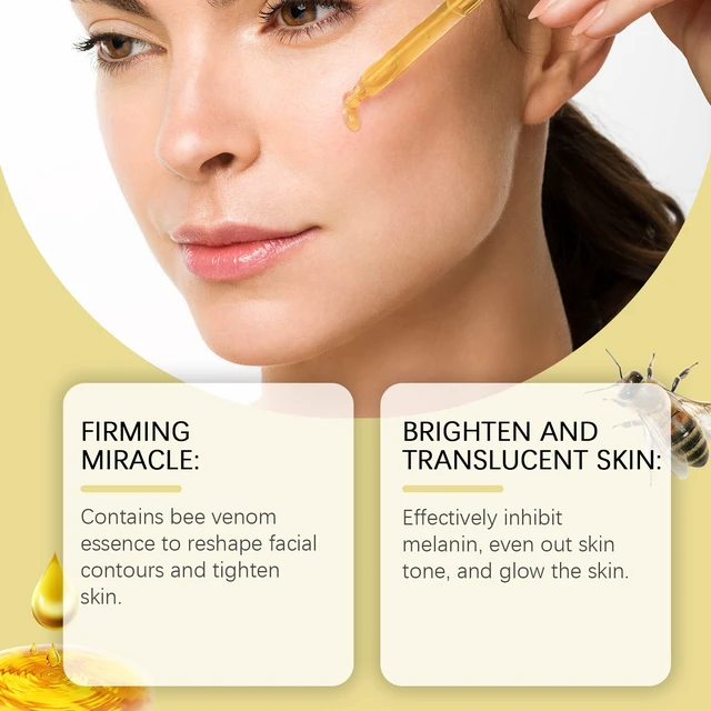 Alt view image 3 of 6 - Bee Venom Face Serum Deep Hydration Moisturizing Anti-Wrinkle Skin Care Essence for Fine Lines