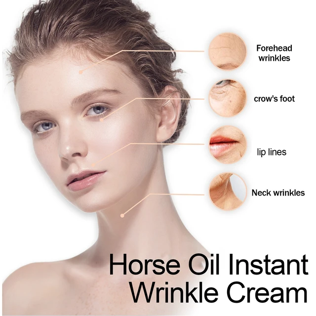 Alt view image 3 of 6 - Horse Oil Rapid Anti-Wrinkle Cream Tighten Fine Lines Brighten Skin Fade Spots Rejuvenating Care