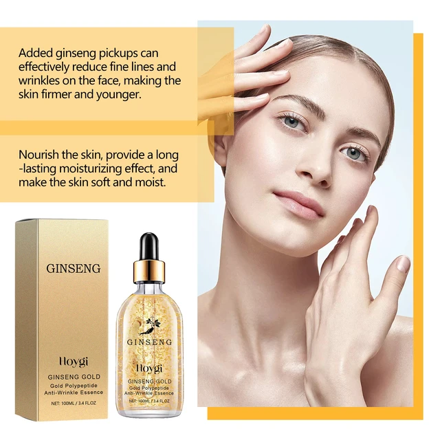Alt view image 4 of 6 - Ginseng Gold Polypeptide Anti-Wrinkle Essence Lasting Moisturizing Improving Dull Wrinkles Soft Moisturizing Essence