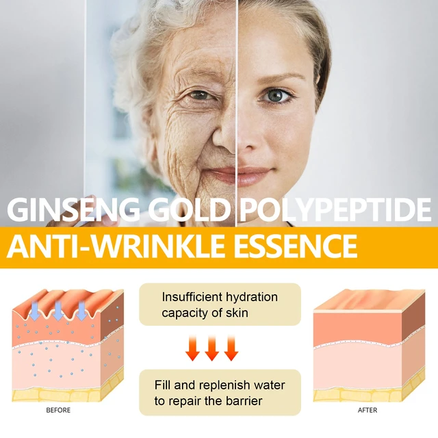 Alt view image 3 of 6 - Ginseng Gold Polypeptide Anti-Wrinkle Essence Lasting Moisturizing Improving Dull Wrinkles Soft Moisturizing Essence