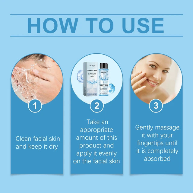 Alt view image 5 of 5 - Salicylic Acid Face Serum Hydrating Moisturizing Anti-Acne Closed Comedones Skin Renewal Essence