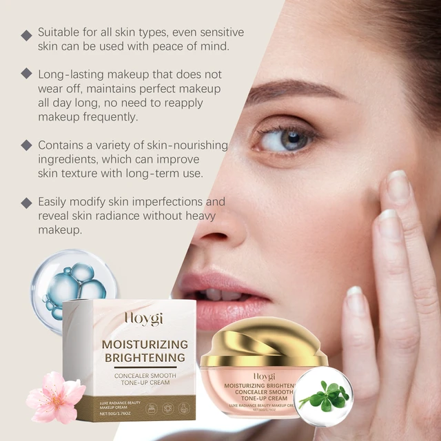 Alt view image 3 of 6 - Hydrating Concealer Cream Natural Finish Brightening Base Makeup for Blemish Covering & Skin Rejuvenation