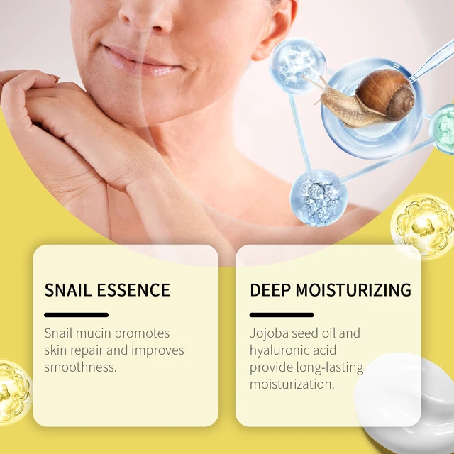 Alt view image 3 of 6 - Snail Extract Face Cream Deep Hydration & Repair for Dry Skin Moisturizing Essence