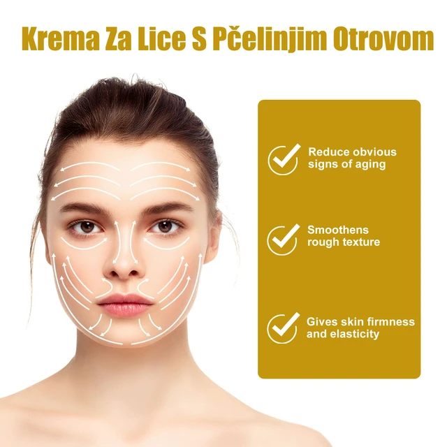 Alt view image 4 of 6 - Bee Venom Face Cream Anti-Aging Moisturizer Firming Brightening Reduce Fine Lines Wrinkles
