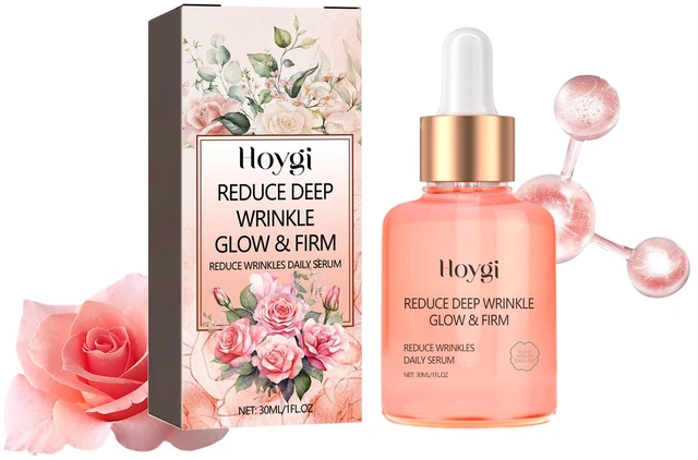 Main image of Rough Skin with Fine Line Care, Rose Oil VC Serum - Brightening & Firming Essence for Dry
