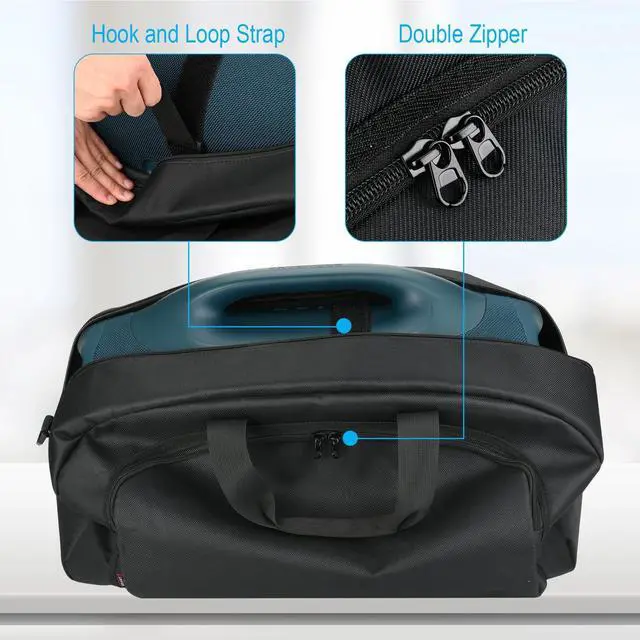 Alt view image 7 of 7 - Travel Carrying Backpack for JBL Boombox 4/3/2, Carrier Storage Case with Shoulder Strap &Handle Strap, Portable Carry Bag Holder w Accessory Pocket