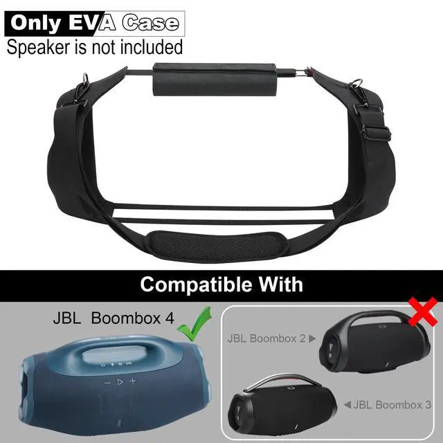 Alt view image 2 of 7 - EVA Carrying Case for JBL Boombox 4 Portable Speaker | Travel Protective Cover with Adjustable Shoulder Strap& Handle Pad for Boombox 4