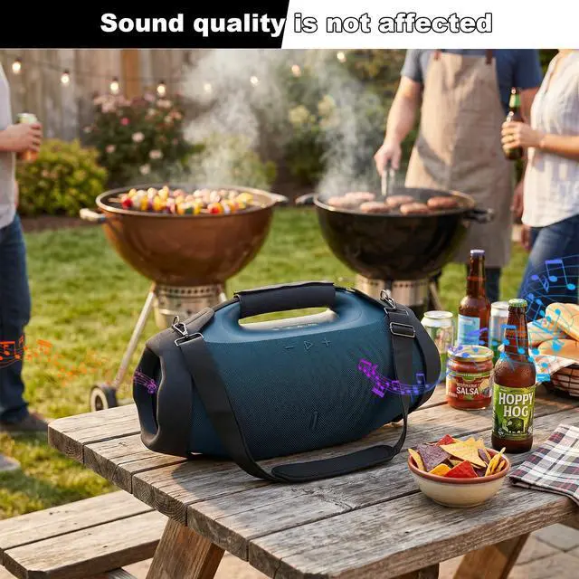 Alt view image 6 of 7 - EVA Carrying Case for JBL Boombox 4 Portable Speaker | Travel Protective Cover with Adjustable Shoulder Strap& Handle Pad for Boombox 4