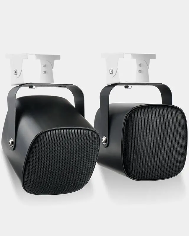 Alt view image 2 of 7 - Outdoor Indoor Speakers, Wall Speaker for Patio Garage UTV Golf Cart | 6, Marine-Grade Waterproof, 4-inch Speaker Box, Wall-mountable, Includes Adjustable Bracket, Speaker Wires NOT Included