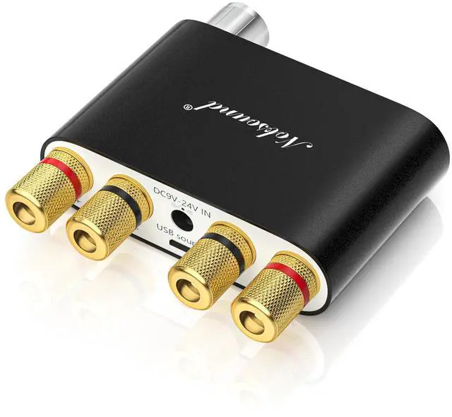 Main image of NS-10G Bluetooth 5.0 2 Channel Power Amplifier HiFi Stereo Audio Mini Amp Wireless Receiver 50Wx2 for Home Speaker with USB & Bass Sound Effect (Black)