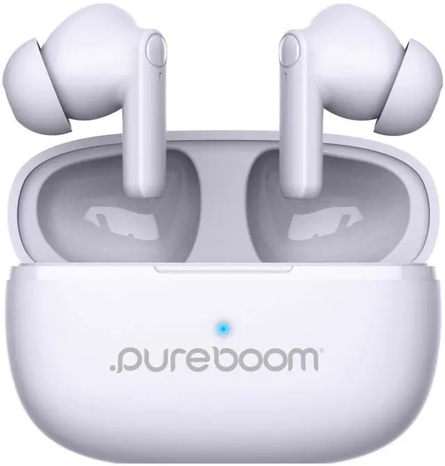 Main image of PureBoom Wireless Earbuds for Enhanced Sound, Touch Control Stereo Headphones in Ear Built-in Mic for iPhone/Android Phones/TV/Laptops, More Devices (Soft Lavender)