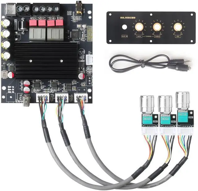 Main image of T100HS-W Power Amplifier Board Bluetooth5.2 TPA3221 Chip 2.0 Channel 100W×2,Audio Power Amplifier with Front Panel