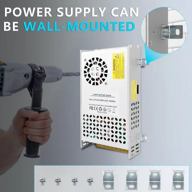 Alt view image 5 of 7 - 24V 25A 600W Power Supply 110V AC to DC 24V Converter | 25A 600W Switching Power Supply for 24V LED Strip Motor Pump CCTV Camera System Radio Car Stereo 3D Printer