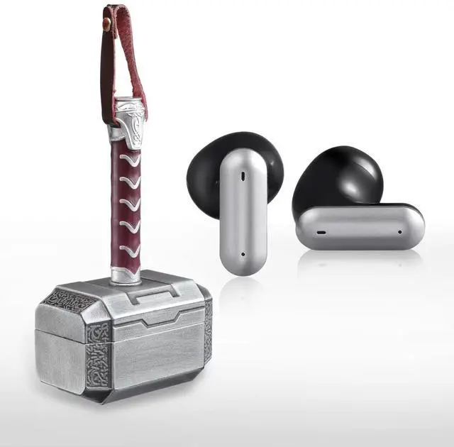 Main image of Wireless Earbuds with Thor Hammer Wireless Charging Case,5.3 Bluetooth Ear Buds Light-Weight Headphones,Novelty Gifts for Men