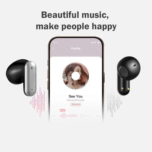 Alt view image 3 of 6 - Wireless Earbuds with Thor Hammer Wireless Charging Case,5.3 Bluetooth Ear Buds Light-Weight Headphones,Novelty Gifts for Men