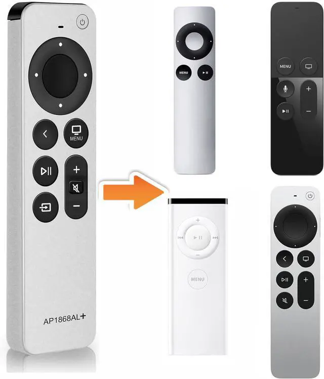 Alt view image 3 of 5 - Replacement Remote for Apple TV Remote Compaitible with Apple TV 4K with TV Control(AP1868AL+)
