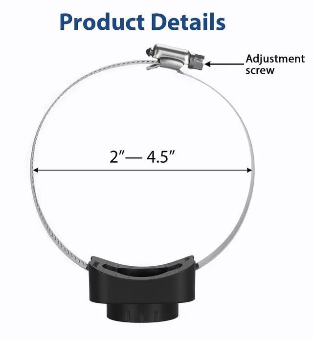 Alt view image 2 of 6 - 0 Degree Mount Trolling Motor Transducer Mount for Livescope Plus LVS34,for trolling motor diameters of 2"-4.5"