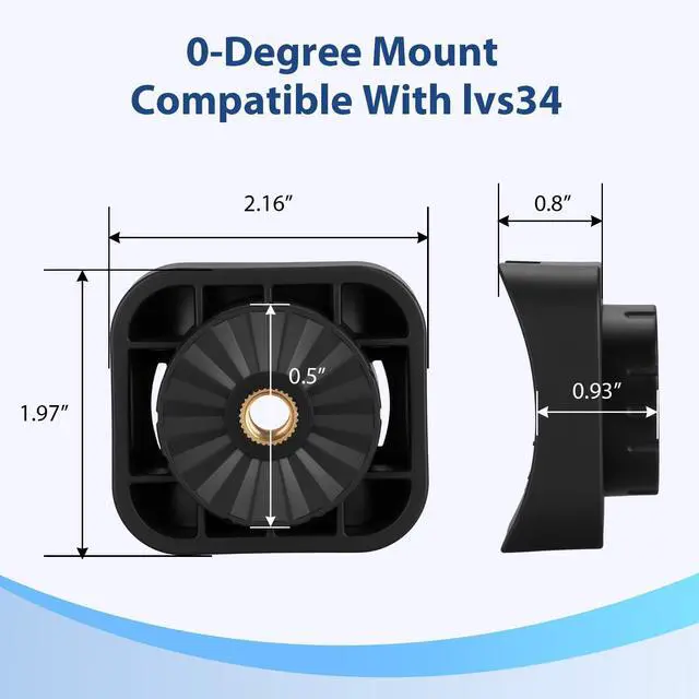 Alt view image 3 of 6 - 0 Degree Mount Trolling Motor Transducer Mount for Livescope Plus LVS34,for trolling motor diameters of 2"-4.5"