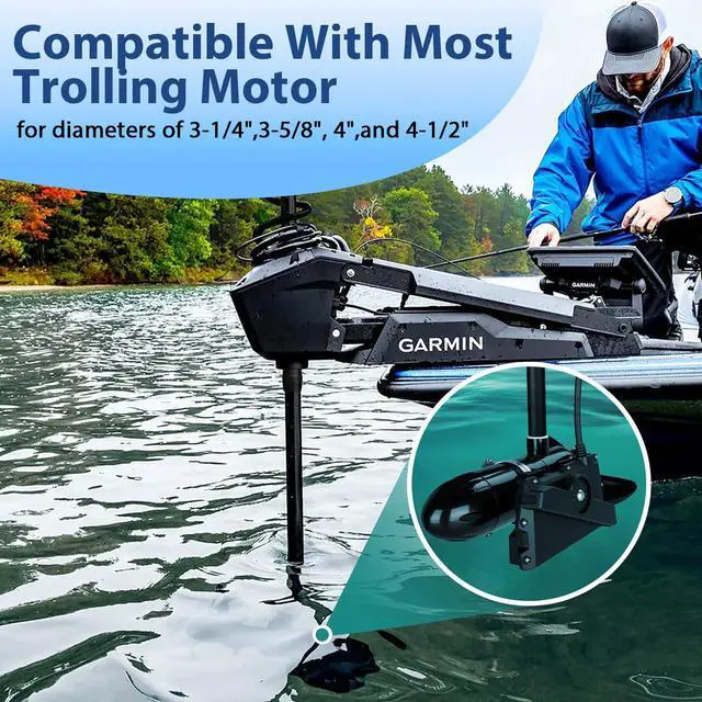 Alt view image 6 of 6 - 0 Degree Mount Trolling Motor Transducer Mount for Livescope Plus LVS34,for trolling motor diameters of 2"-4.5"