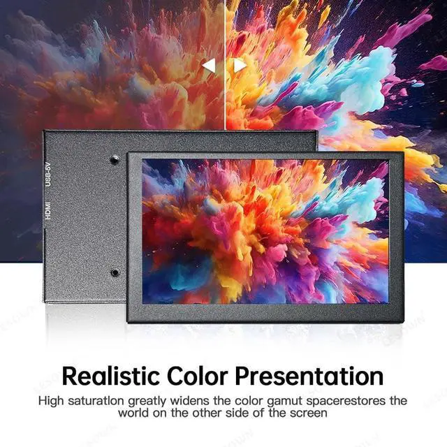 Alt view image 6 of 7 - 5 inch IPS Small Hdmi Monitor VESA Metal Shell 800x480 mini LCD Screen Portable Display Monitor