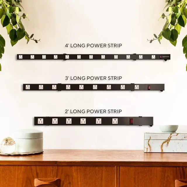 Alt view image 5 of 6 - Heavy Duty Metal Power Strip Surge Protector Mounting Brackets, Compatible for All Models and Other Popular Brands