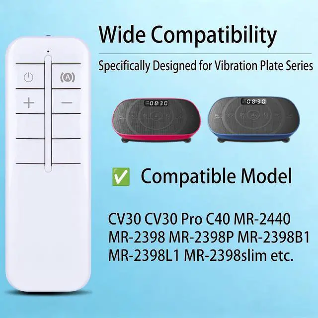 Alt view image 2 of 7 - Replacement Remote Control for MERACH Vibration Plate Exercise Machine | for MERACH CV30 CV30 Pro MR-2440 MR-2398 MR-2398P MR-2398B1 MR-2398L1, for ZenActive, Arlopu AVP-GG, YESOUL YS-VM60, Goplus