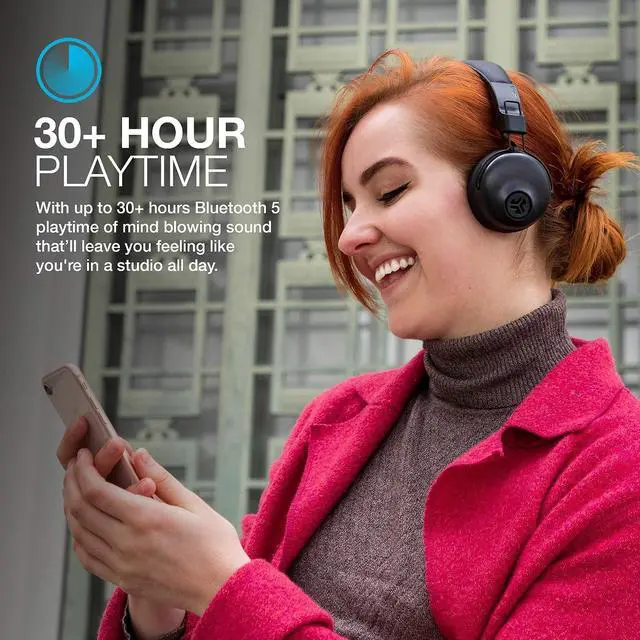 Alt view image 6 of 6 - Studio, Wireless On-Ear Headphones, Bluetooth, Foldable, Built-in Mic, Black