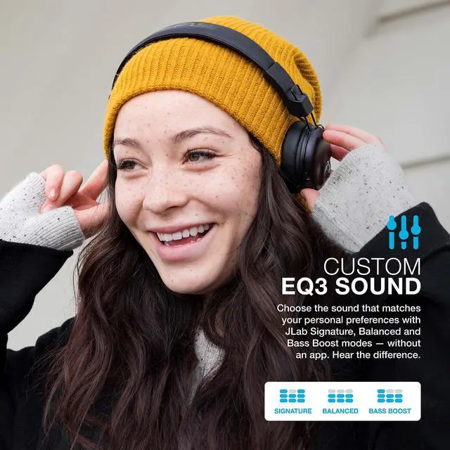 Alt view image 3 of 6 - Studio, Wireless On-Ear Headphones, Bluetooth, Foldable, Built-in Mic, Black