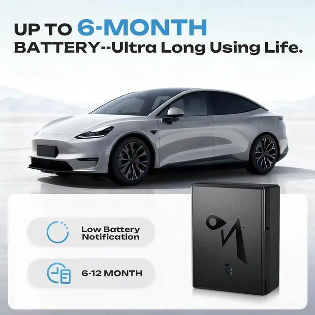 Alt view image 2 of 7 - GPS Tracker for Vehicles 4G LTE Global Coverage Car Tracker | 6-Month Standby Life Real-Time Alerts Tracker Device for Vehicles, Strong Magnet 90-Day Location History, Subscription Needed