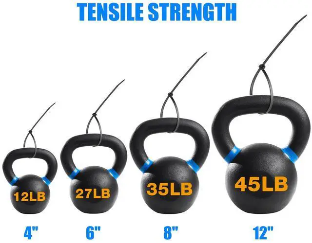 Alt view image 2 of 6 - 3000 Pieces Cable Zip Ties Bulk Heavy Duty Cable Ties Nylon Tie Wraps Self Locking Wire Ties for Plants Gardening Farming Grid Wall Fence Indoor and Outdoor (4"6"8"12",Black)