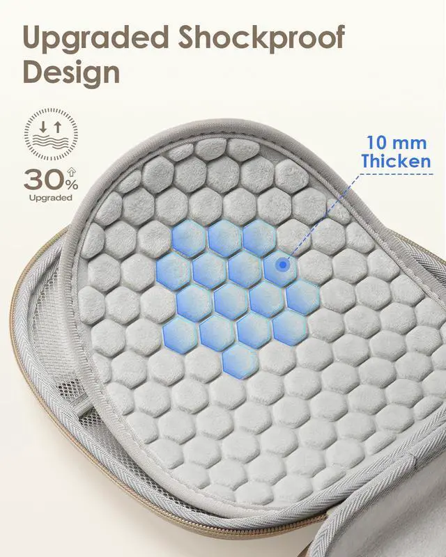 Alt view image 3 of 7 - Hard Over-Ear Headphone Case for Sony WH-CH720N/Soundcore Q20i/Q30/Space One/JBL Tune 720BT/770NC/Bose/Skullcandy/JLab, Enhanced Shock-Absorbent Design, Universal Travel Organizer Bag