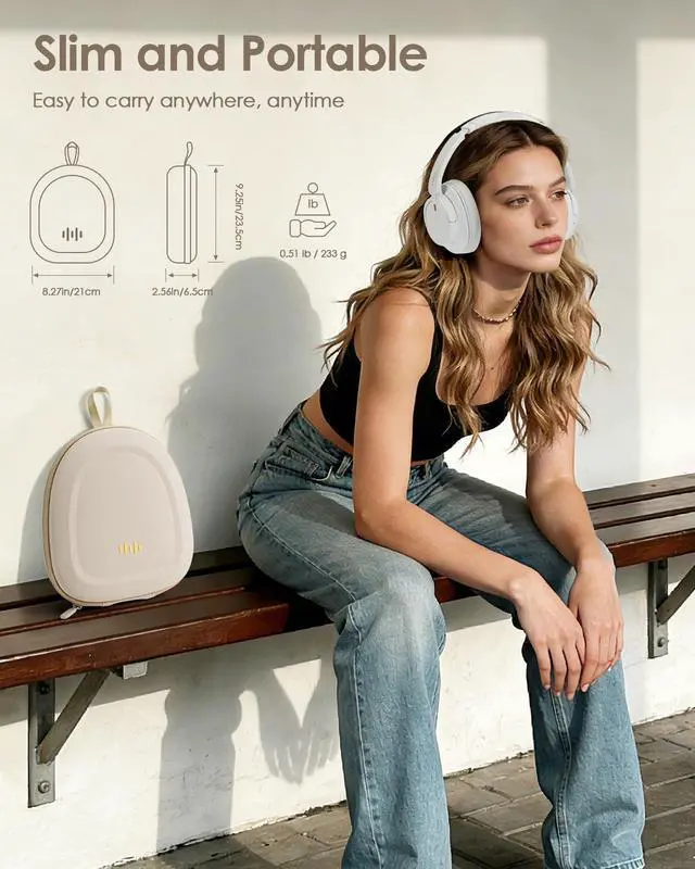 Alt view image 5 of 7 - Hard Over-Ear Headphone Case for Sony WH-CH720N/Soundcore Q20i/Q30/Space One/JBL Tune 720BT/770NC/Bose/Skullcandy/JLab, Enhanced Shock-Absorbent Design, Universal Travel Organizer Bag