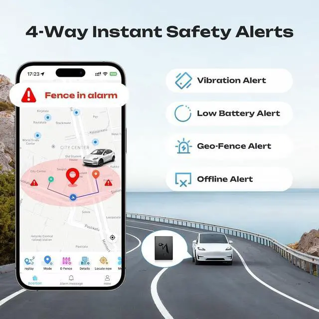Alt view image 5 of 7 - GPS Tracker for Vehicles 4G LTE Global Coverage Car Tracker | 6-Month Standby Life Real-Time Alerts Tracker Device for Vehicles, Strong Magnet 90-Day Location History, Subscription Needed