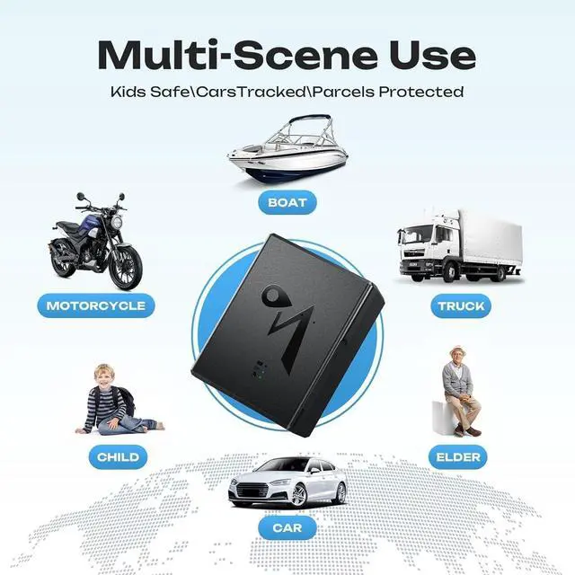 Alt view image 6 of 7 - GPS Tracker for Vehicles 4G LTE Global Coverage Car Tracker | 6-Month Standby Life Real-Time Alerts Tracker Device for Vehicles, Strong Magnet 90-Day Location History, Subscription Needed