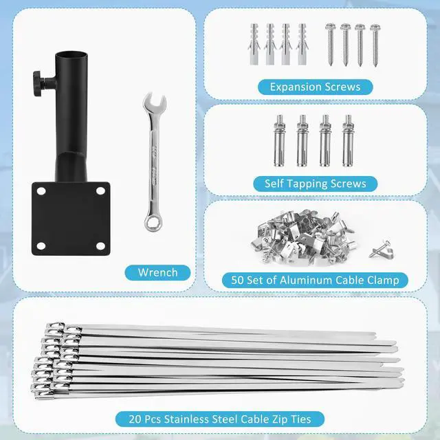 Alt view image 3 of 7 - Starlink Short Wall Mount Kit - Roof & Pole Mount Adapter, Starlink Mounting Bracket, Compatible with Starlink V2