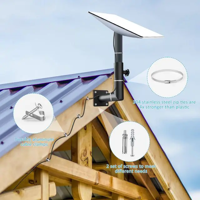 Alt view image 5 of 7 - Starlink Short Wall Mount Kit - Roof & Pole Mount Adapter, Starlink Mounting Bracket, Compatible with Starlink V2