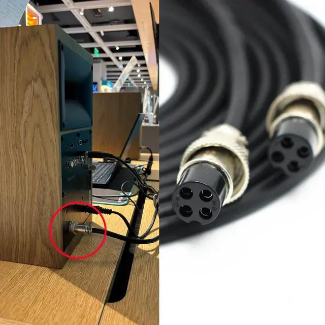 Alt view image 3 of 7 - 4-Core Primary-Secondary Speaker Link Cable for Klipsch The Fives/Sevens/Nines & HiVi-Swans D200/D300 | Master-Slave Audio Extension Wire | Shielded Lossless Hi-Fi Cable (2m/3m/5m/8m/10m) (9.84ft)