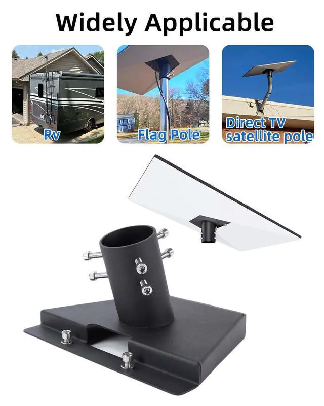 Alt view image 4 of 7 - Starlink Gen 3 Pipe Adapter, Stainless Steel, Starlink Standard Pipe Adapter, Pole Mount Adapter for Starlink Standard (Pipe Not Included)