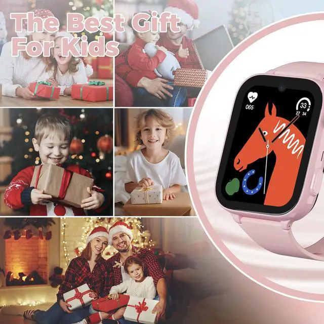 Alt view image 6 of 6 - 4G Kids Watch, Smart Watch for Kid GPS Tracker with SIM Card, Texting, Camera, Two-Way Calling, School Mode, SOS, Games, Best for Kids Aged 3-12, Ideal Gift for Children