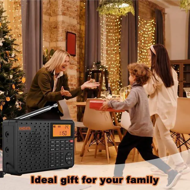 Alt view image 6 of 7 - D109 Portable Radio AM FM SW LW Shortwave Receiver Good Reception | Battery Operated Radio, Good Reception, Great Sound Speaker, TF Card&Wireless BT Playback, Alarm Clock for Home and Outdoor