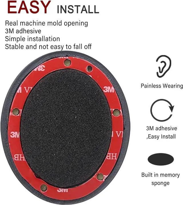 Alt view image 3 of 7 - Replacement Earpads for Beats Studio 3,Premium Memory Foam Ear Cushions for Studio 2 3 Headphones Wired & Wireless,Studio 3 Ear Pads Pink,Noise Isolation Protein Leather,Easy Installation-Desert Sand