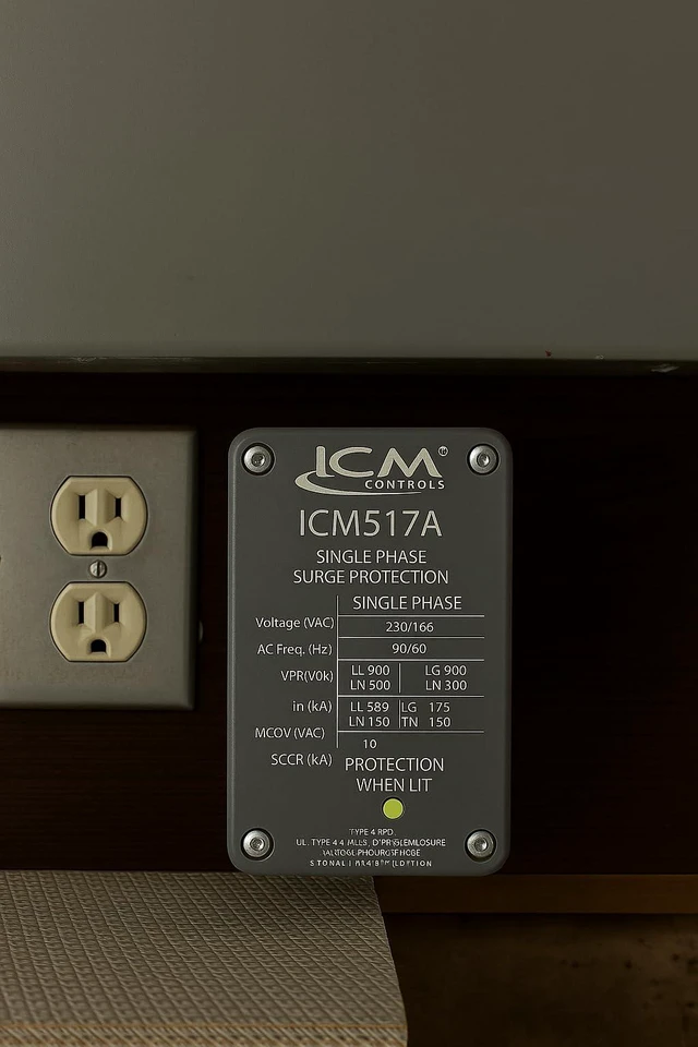 Alt view image 2 of 4 - ICM517A Surge Protective Device, Cast Aluminum NEMA 4X, 3x5 in 100,000A peak surge protection helps shield single-phase equipment from damaging voltage spikes