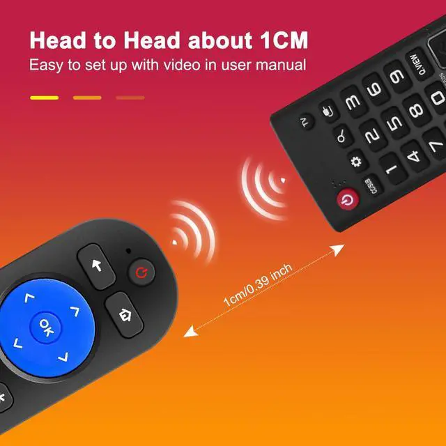 Alt view image 5 of 7 - 2 Pc Programmed Replacement Remote for Roku with Volume Key - All in One Remotes Control for Roku Express 4K+, Premiere/+, Ultra, 1 2 3 4, and Vizio TV Extra with 9 Learning Keys (Not for Stick)