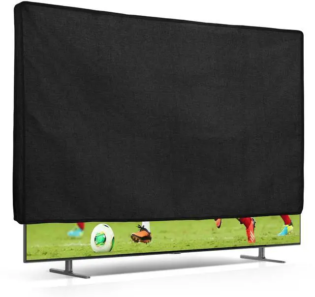 Main image of Dust Cover for 75" TV - Linen Display Protector - Protect Your Screen - Black