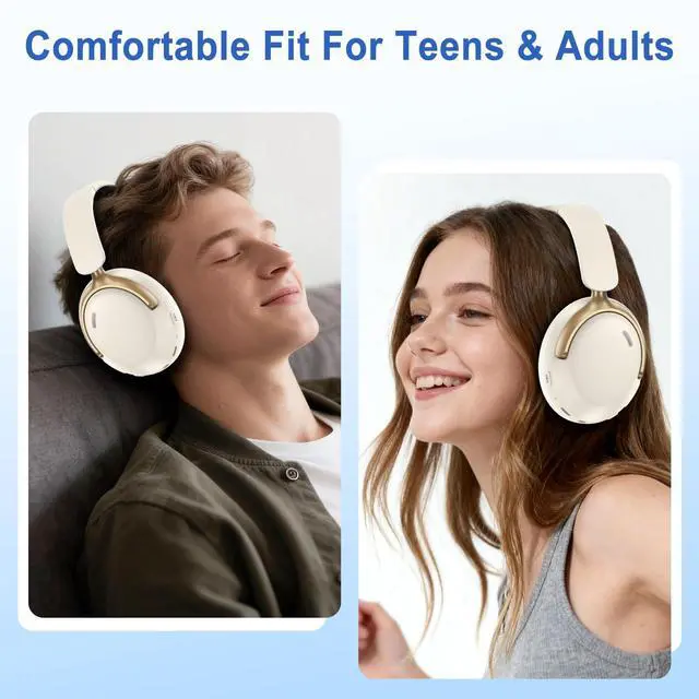 Alt view image 2 of 7 - Wireless Headphones Over Ear Bluetooth Head Phones for iPhone 17 Pro Max 17 | 17e 16 15 Pro Max/Pro/Plus, Foldable Noise Cancelling Headphones 40H Playtime Headset Over the Ear with Microphone
